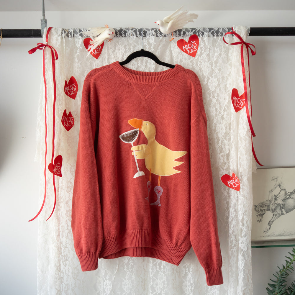 Espresso martini duck in boots sweater (xl)