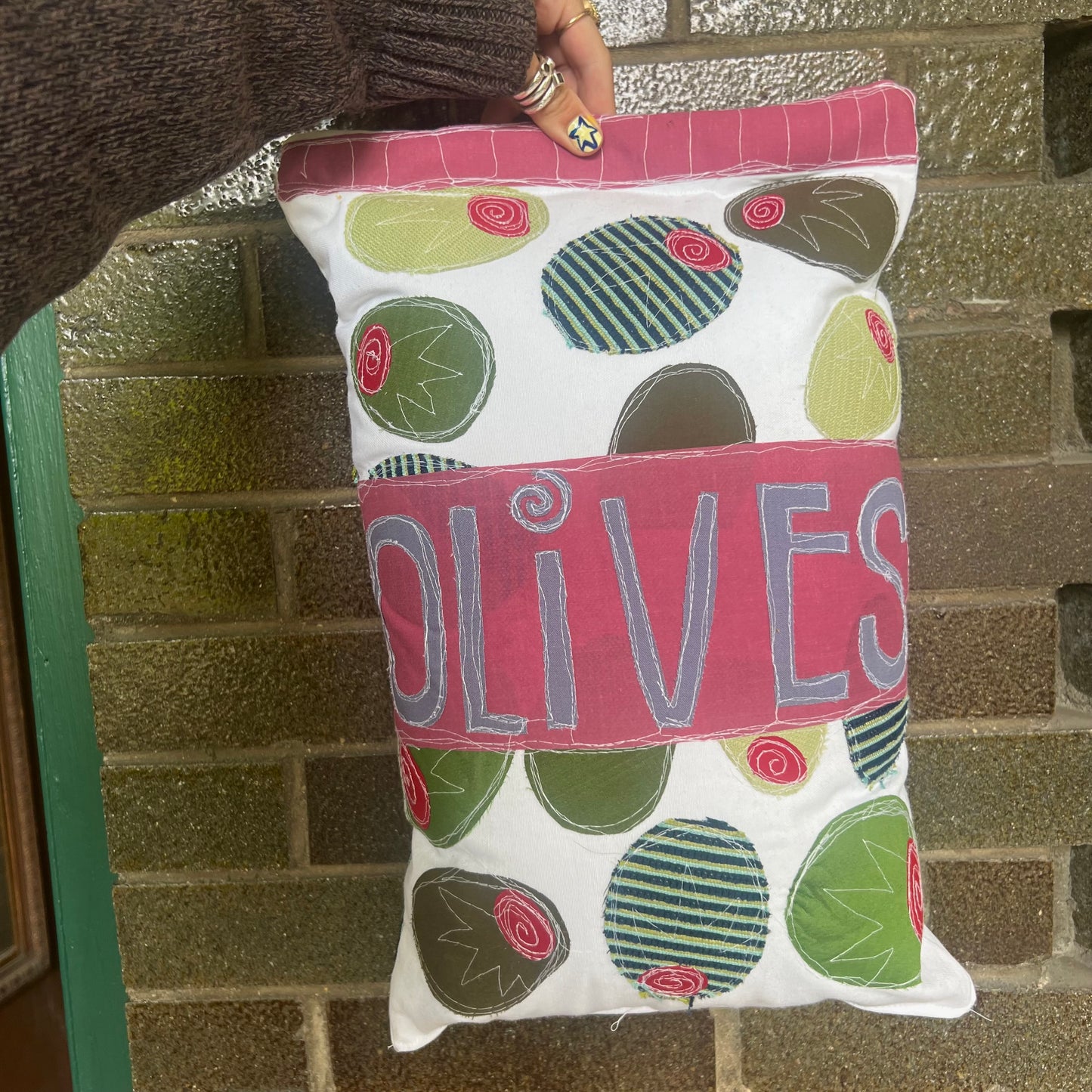 Olive jar pillow