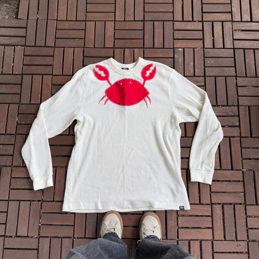 Crabby collar waffle shirt(XL)