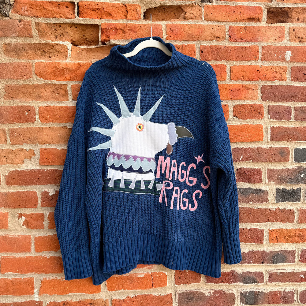 Punk pigeon mock neck sweater(Large)
