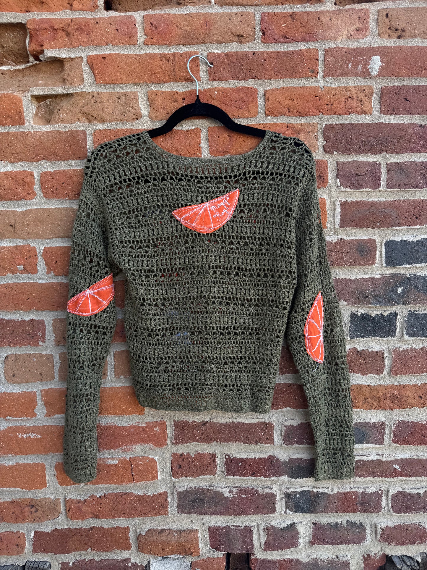 Aperol Crochet sweater(S/M)