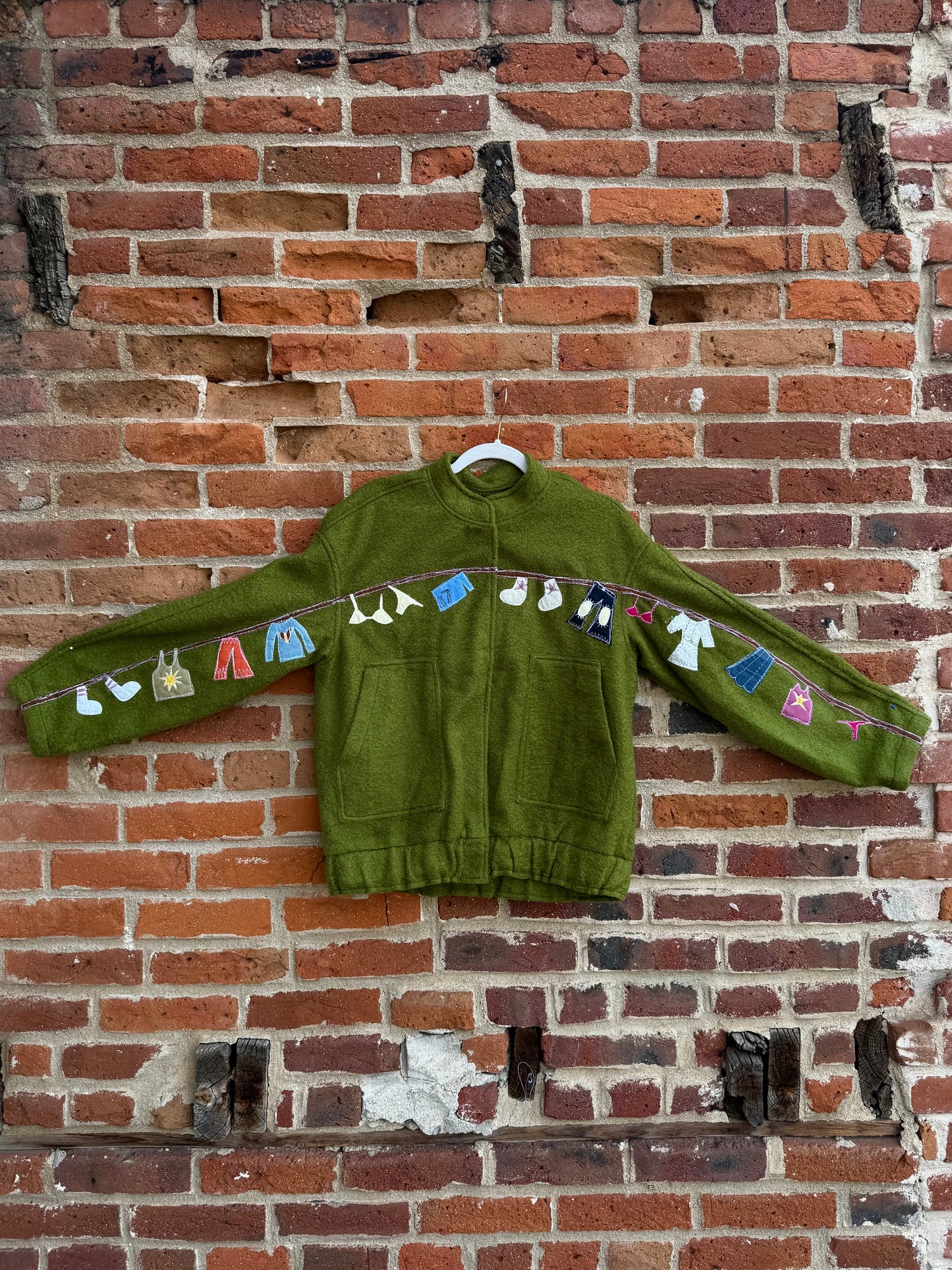 Clothesline wool coat(M/L)