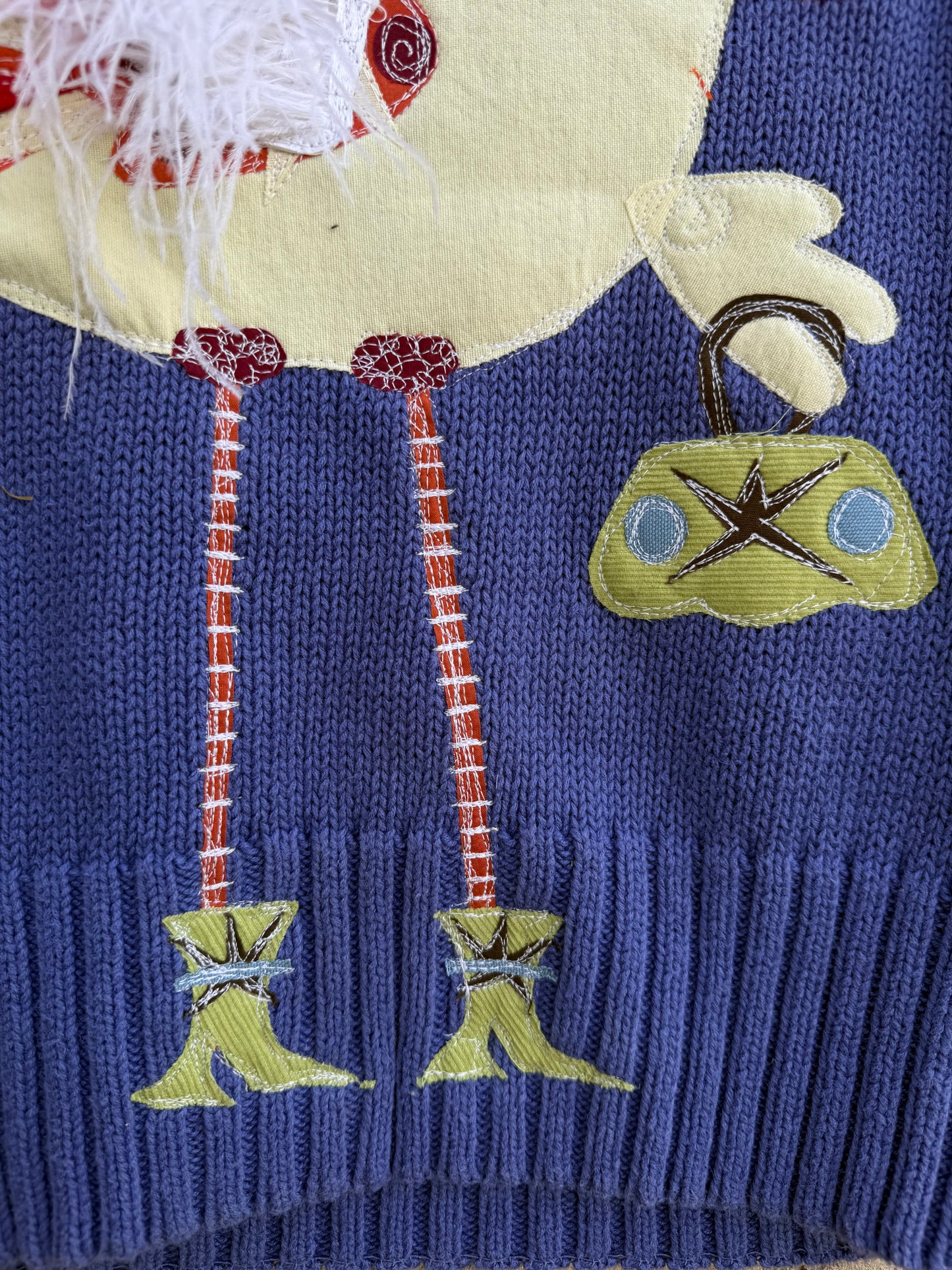 Chicken and feather sweater tank(small)