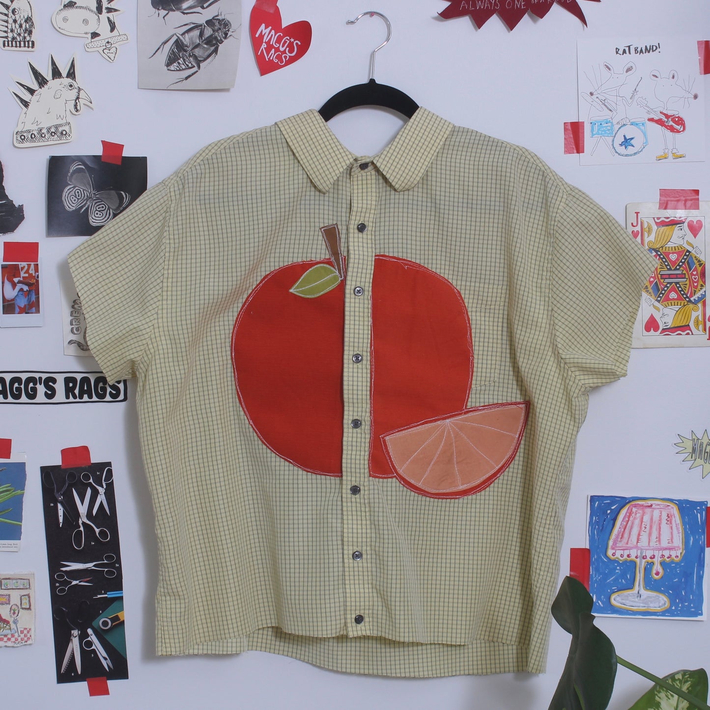 Orange button down(XL)