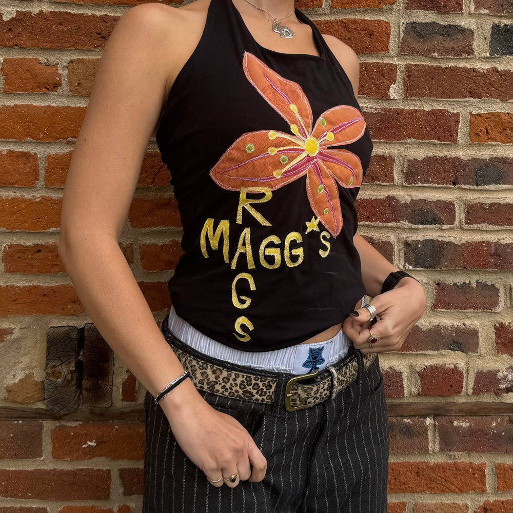 Magg’s Rags floral halter top(small)