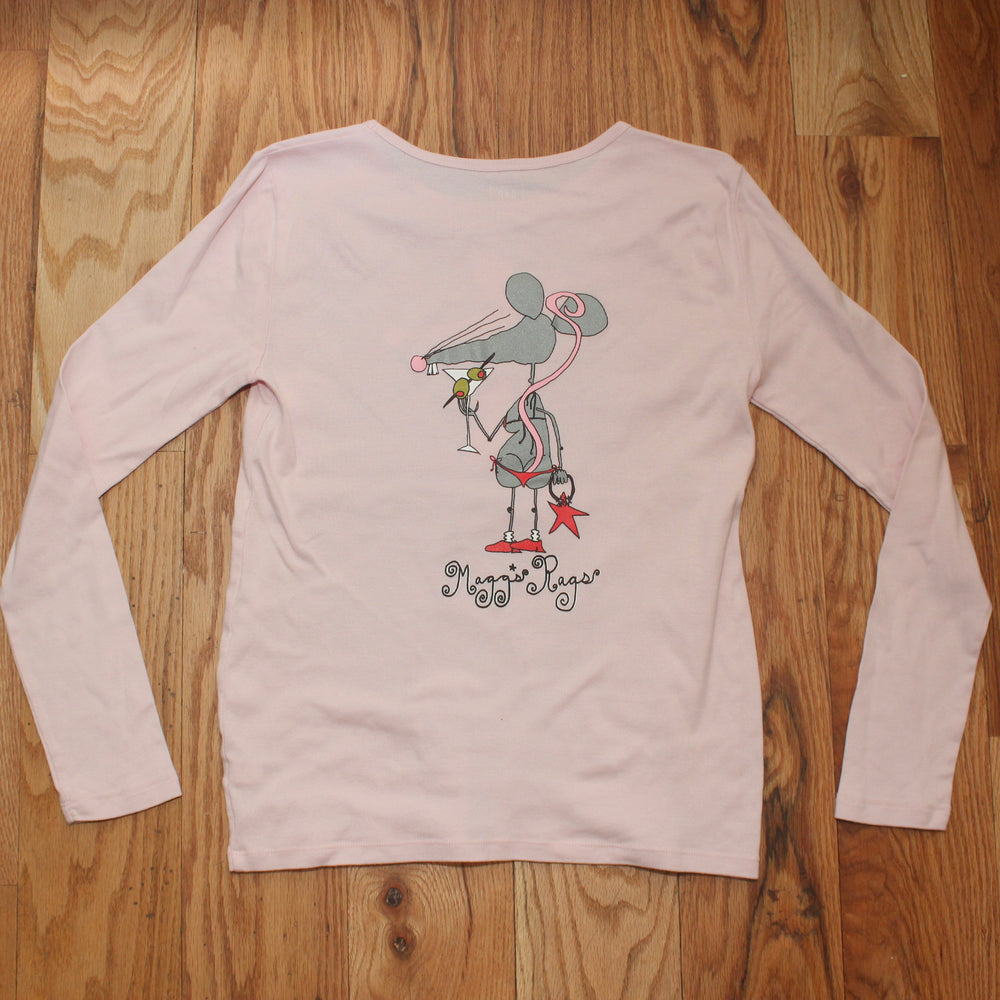 Martini rat front n’ back long sleeve tee(large)