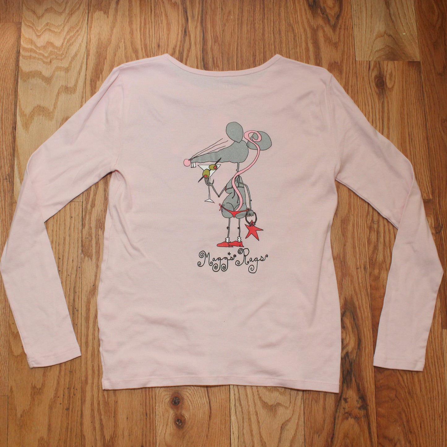 Martini rat front n’ back long sleeve tee(large)