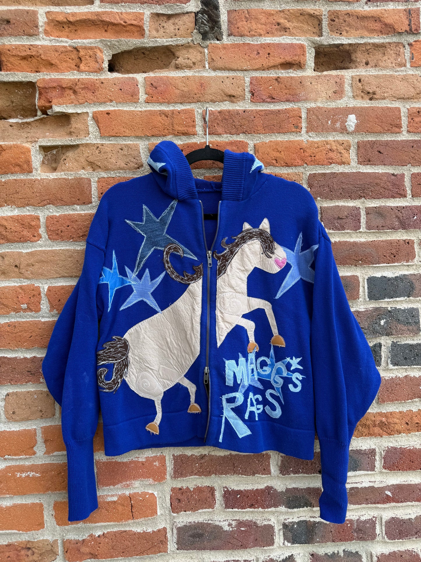 Magg’s Rags horse n stars double zip hoodie(M/L)