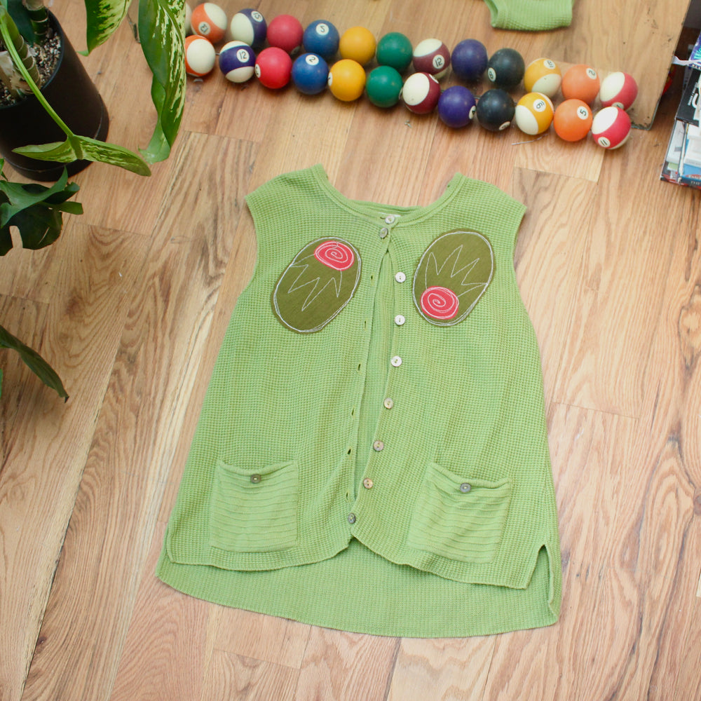 Split front olive top(medium)