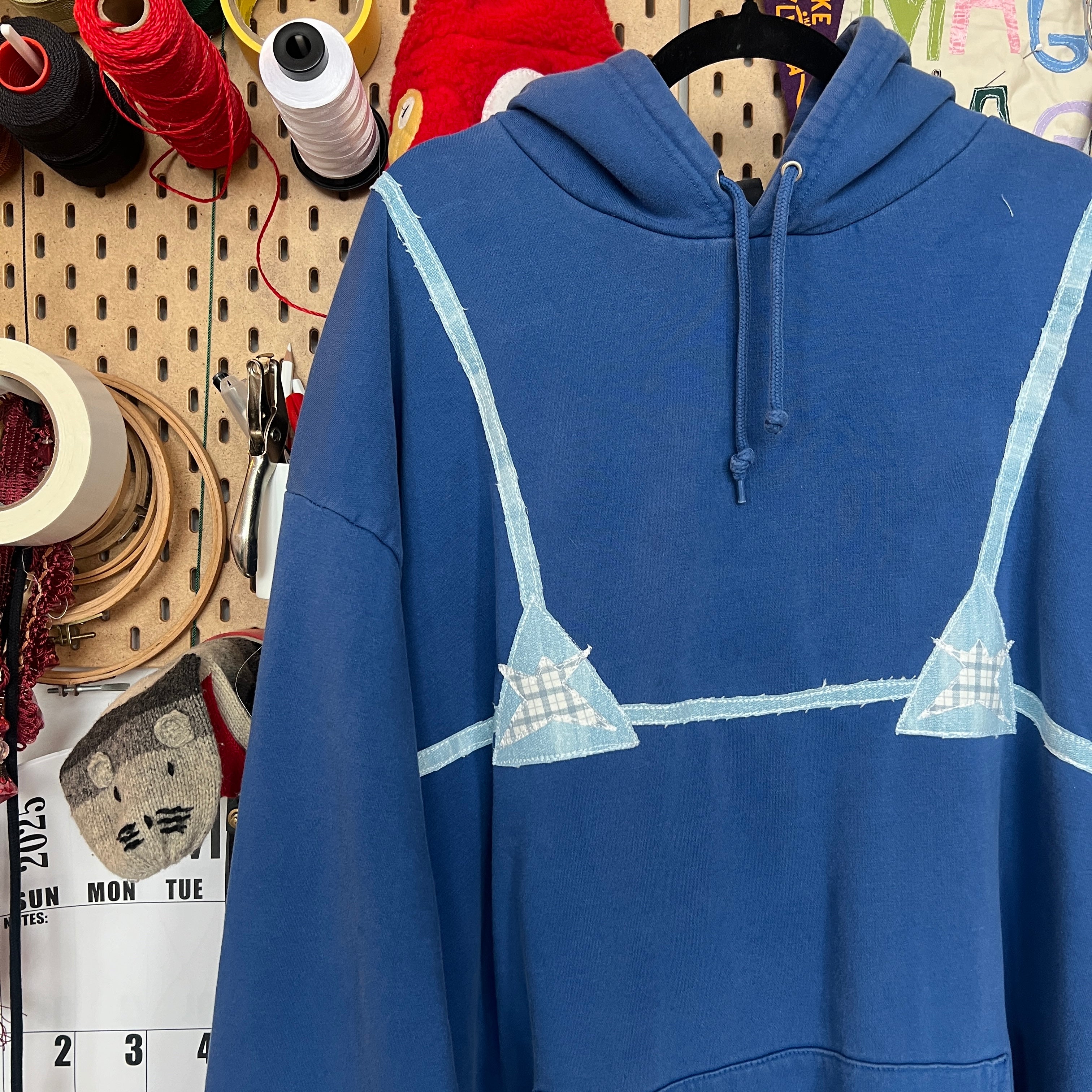 Denim-kini hoodie (xxl tall) – Magg's Rags