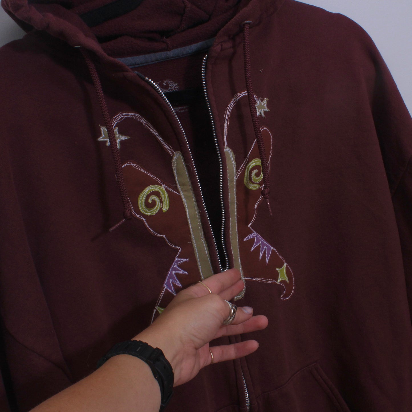 Abstract butterfly zip up(large)