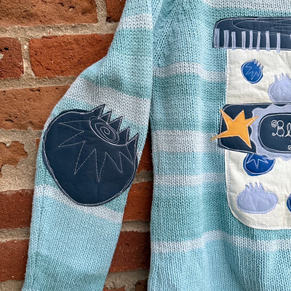 
                      
                        Blueberry jam striped sweater(medium)
                      
                    