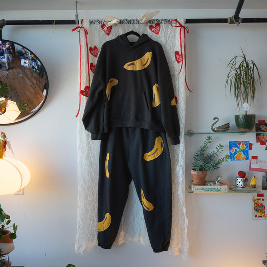 Dark grey bananas sweat set(2 pieces!)(XXL)