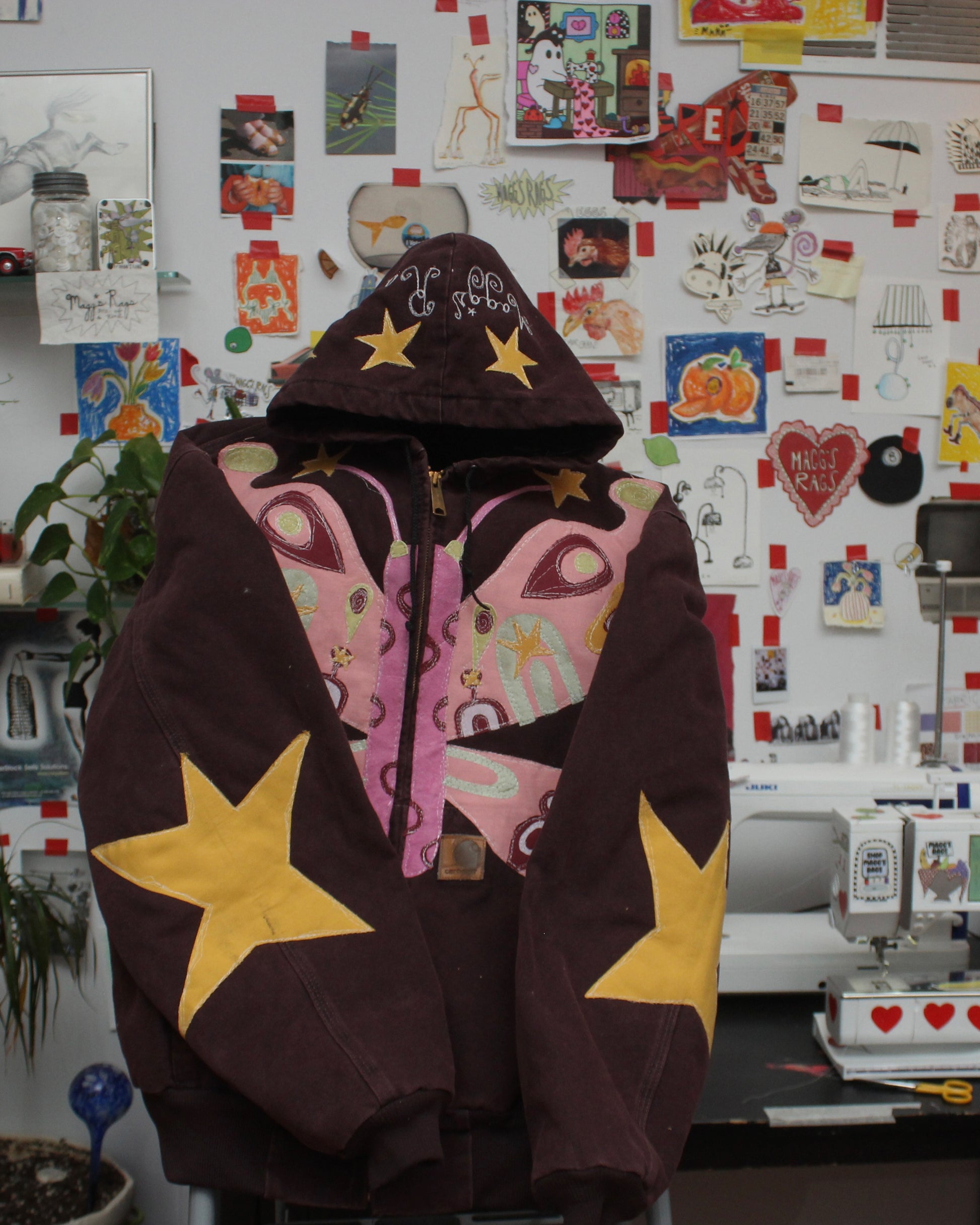 Butterfly purple car-heart(XL) - Magg's Rags 