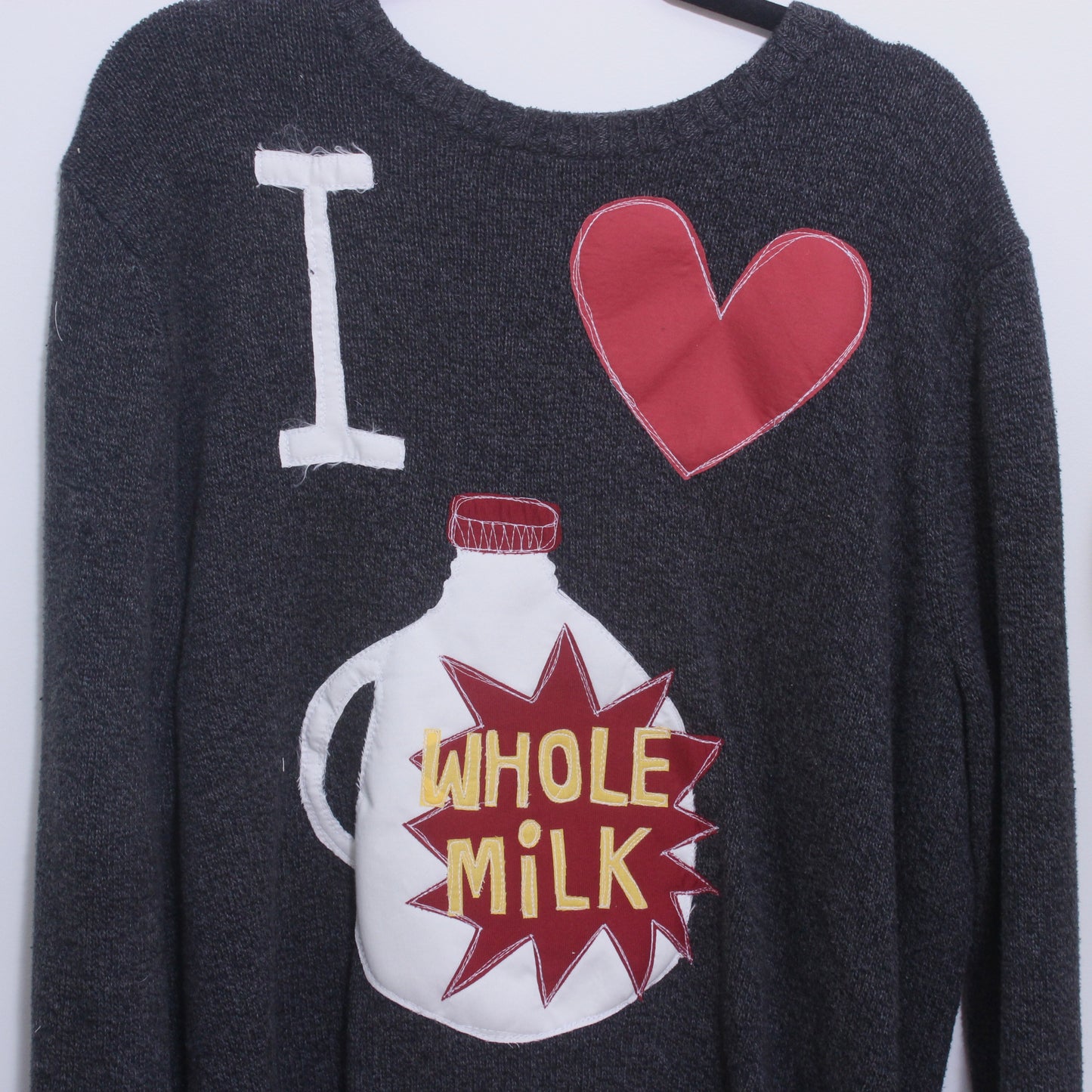 I <3 whole milk sweater(XL)