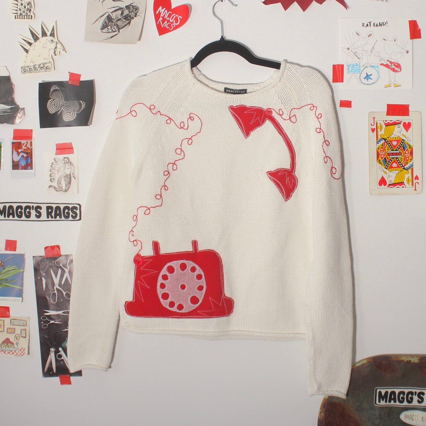 Wrap around telephone sweater(medium)