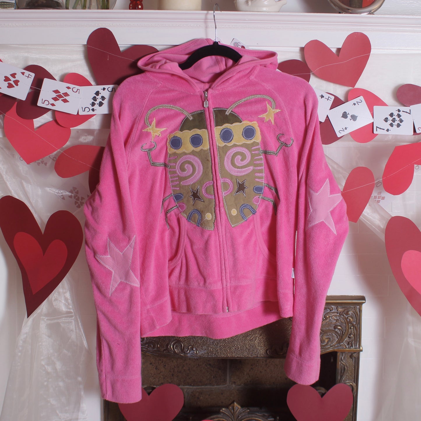 Abstract velour beetle zip up(small) - Magg's Rags 