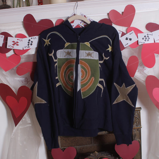 Swirly bug zip up(large) - Magg's Rags 