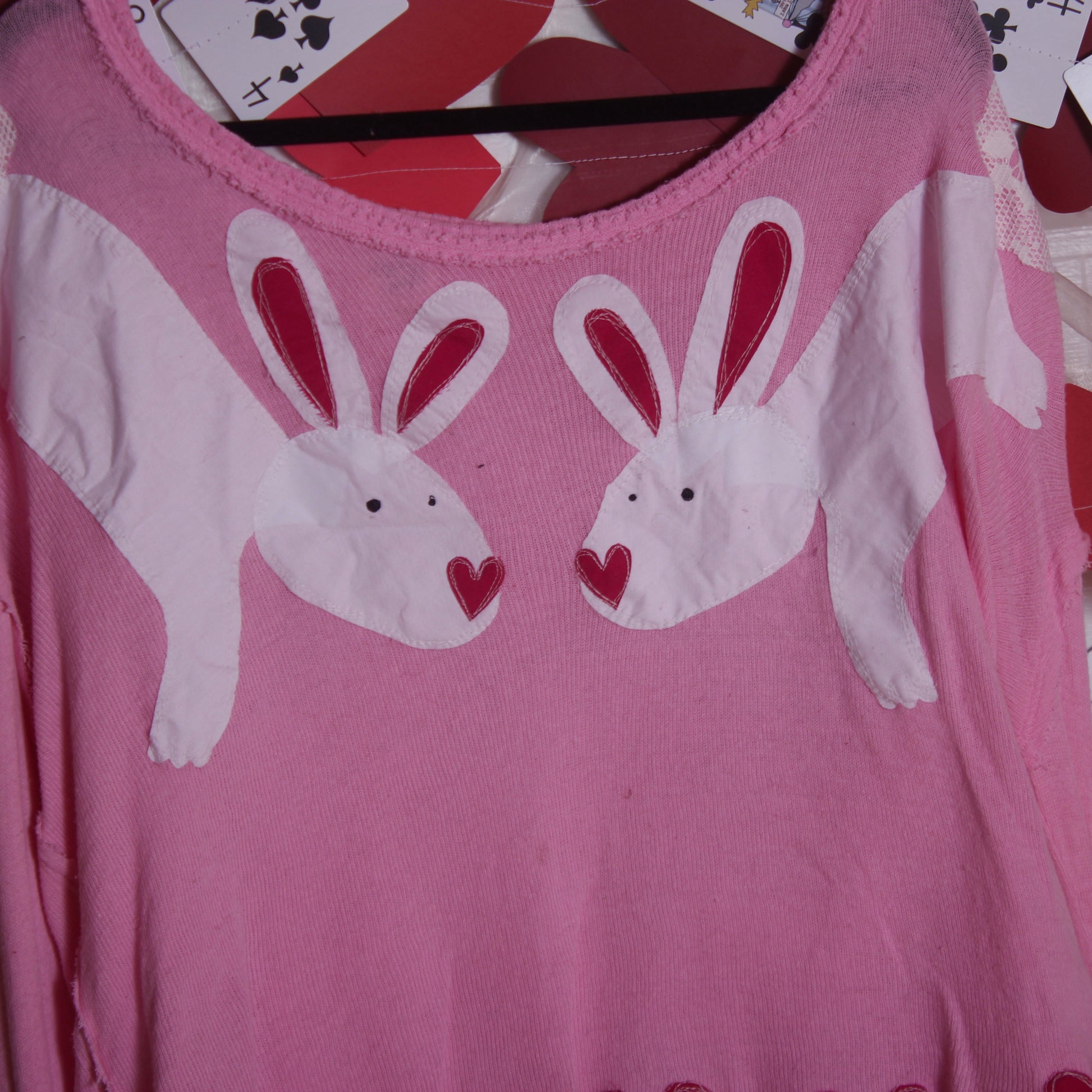 Bunnies n’ hearts thermal(medium) - Magg's Rags 