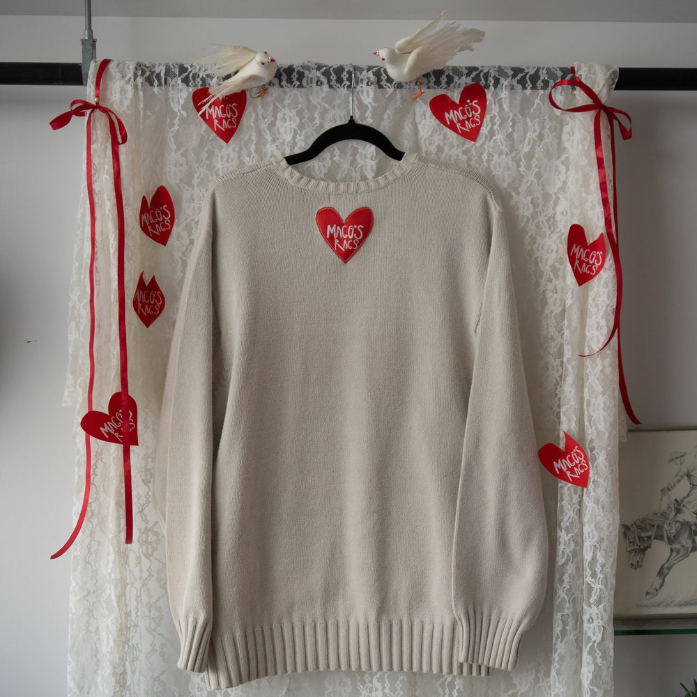 Cream swirl and stars sweater (xl)