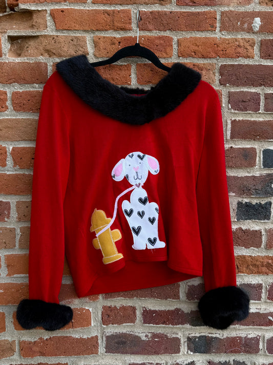 Fur trim Dalmatian (S/M)