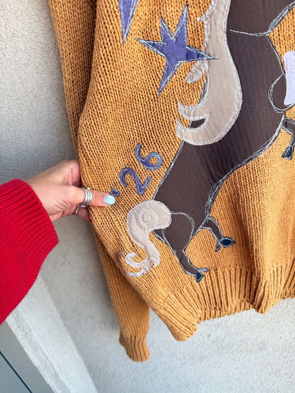 Year of the horse vintage sweater(L)