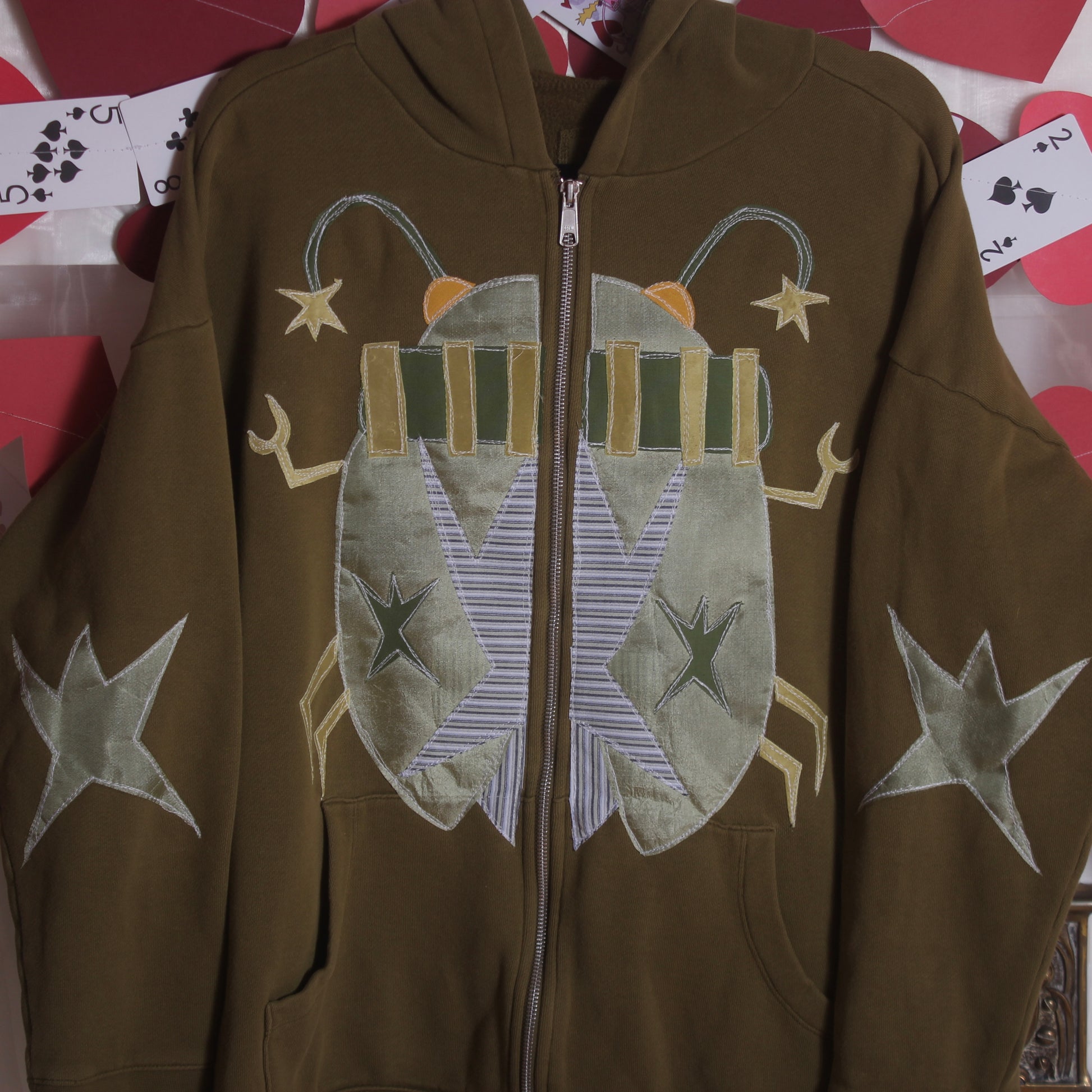 Green beetle zipup(XL) - Magg's Rags 
