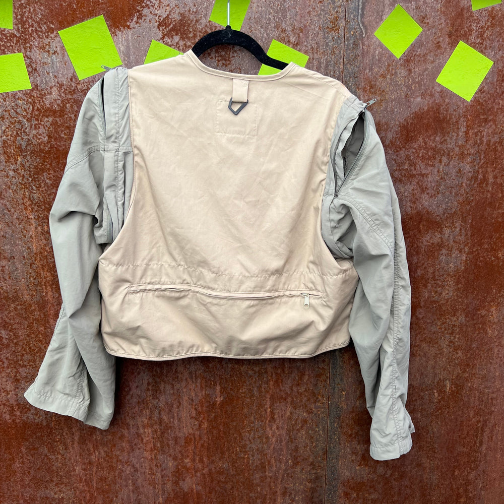 Recycled cargo jacket(removable sleeves!)(Large)