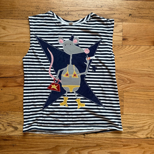 Rat star striped muscle tee(xl)