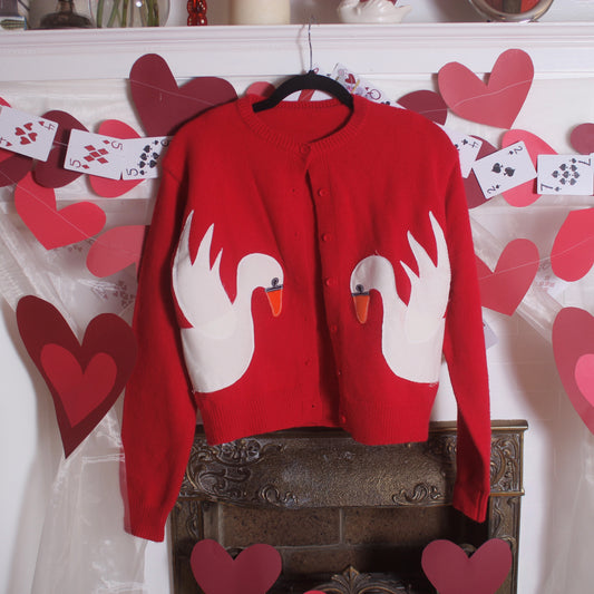 Double swan cardigan(small) - Magg's Rags 