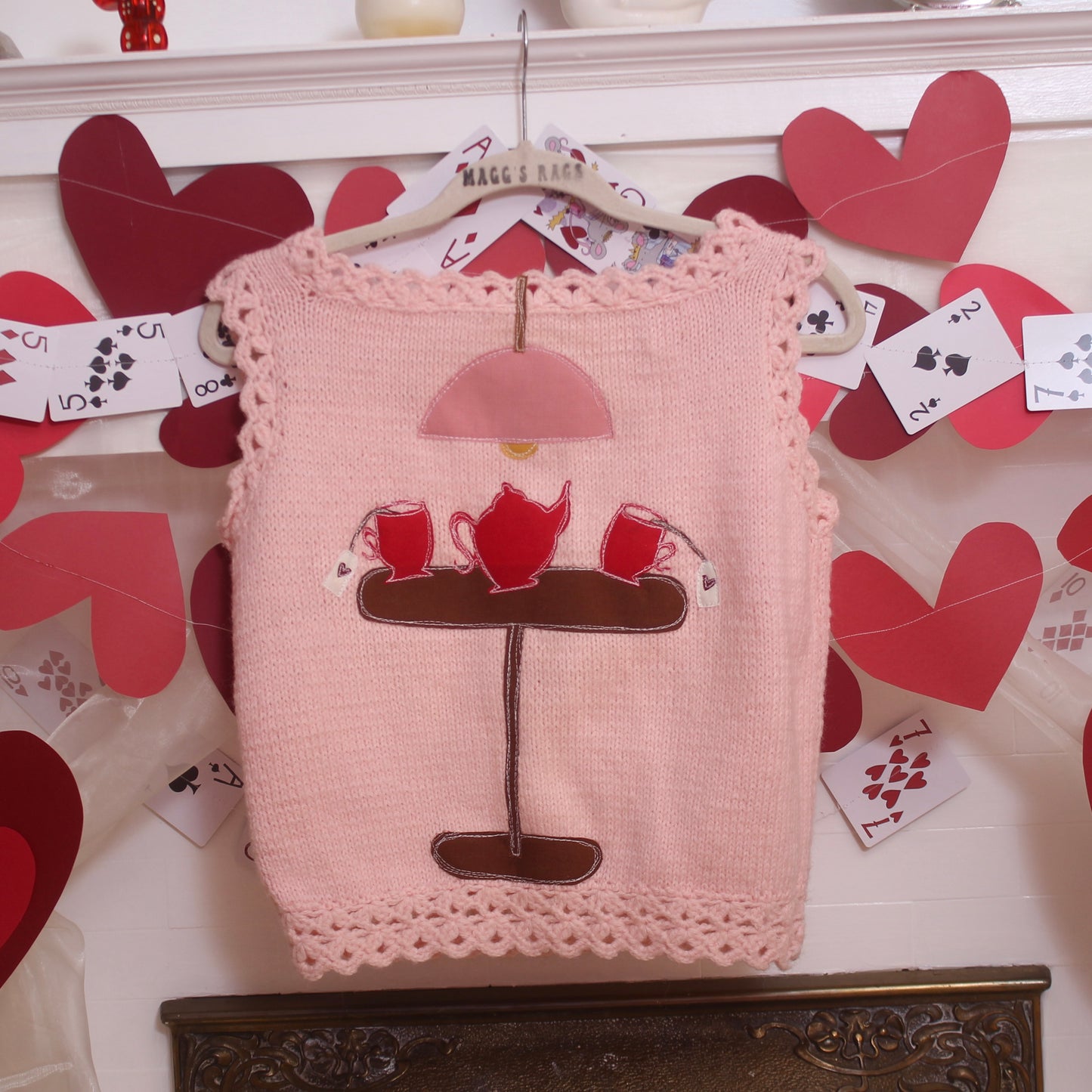 Tea time sweater tank(small) - Magg's Rags 