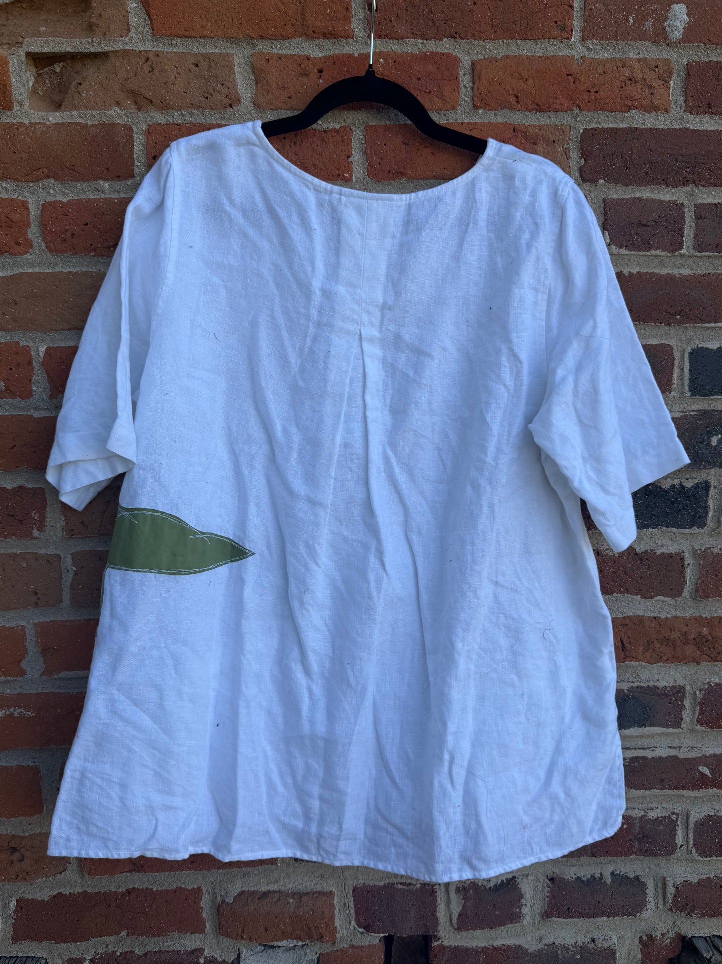 Gator & toes linen top(XL)