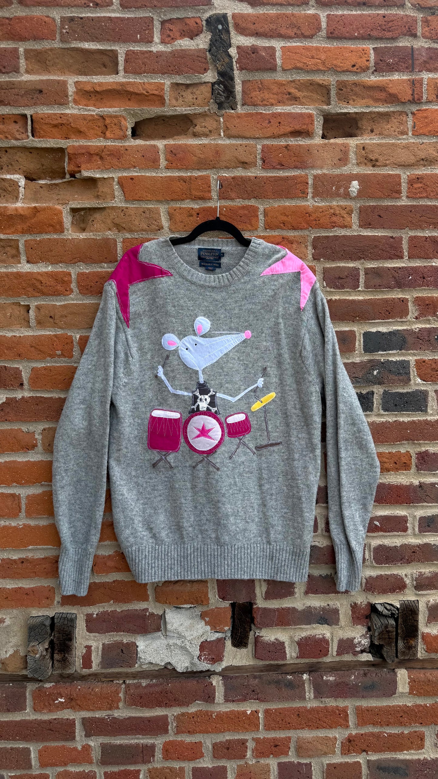 Rockin’ rat ft. Star shoulders wool sweater(XL)