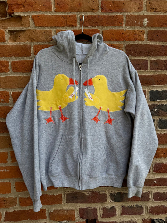 Ducks and ciggies zip up(large)