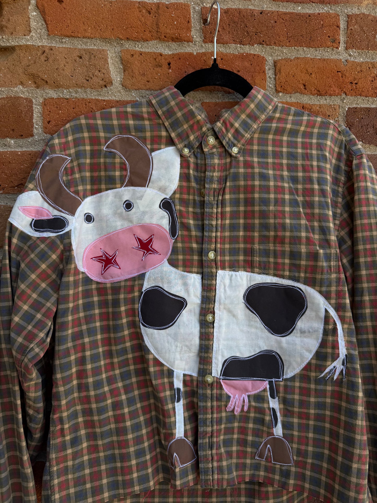 Cow button down(medium)
