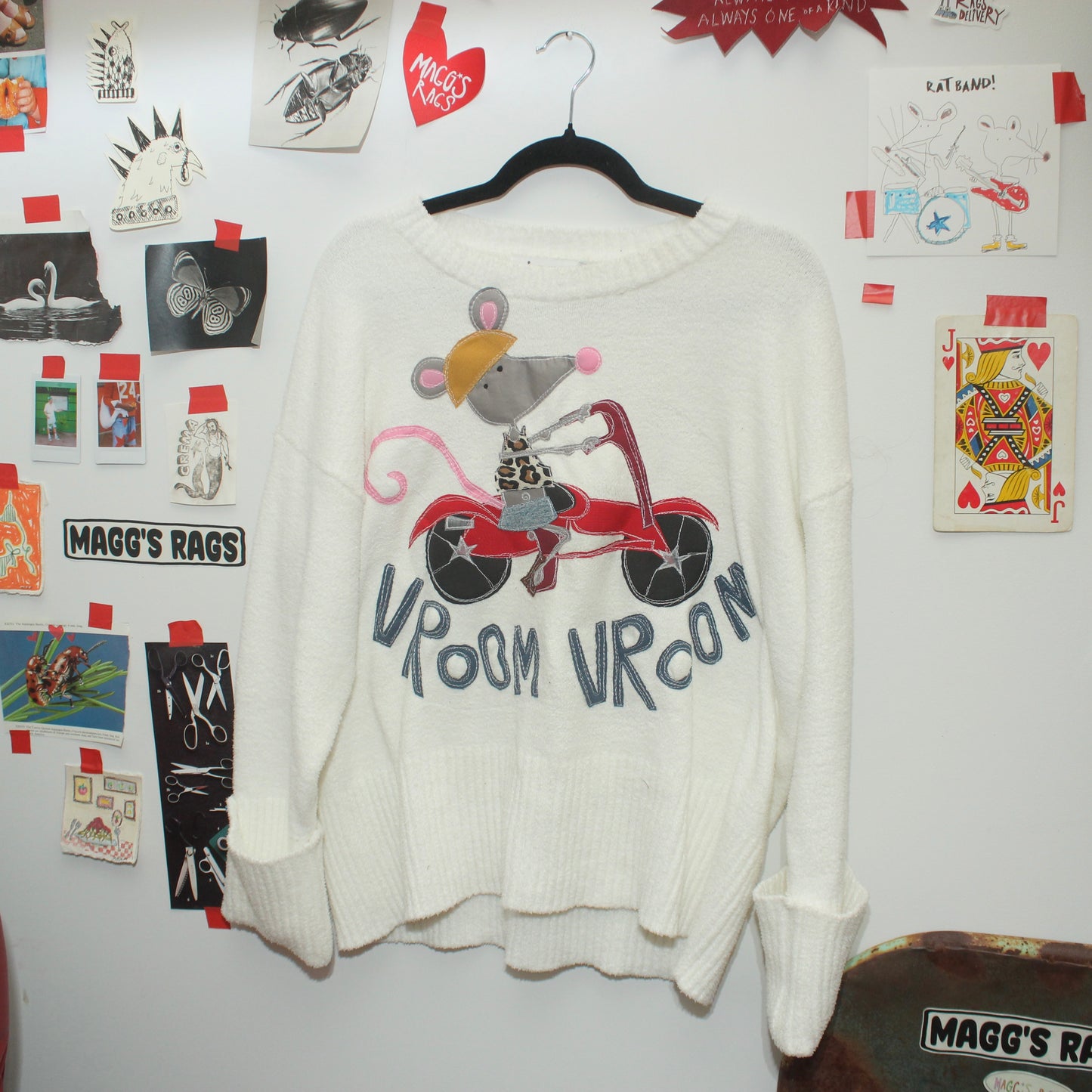 Vroom vroom rat sweater(medium)