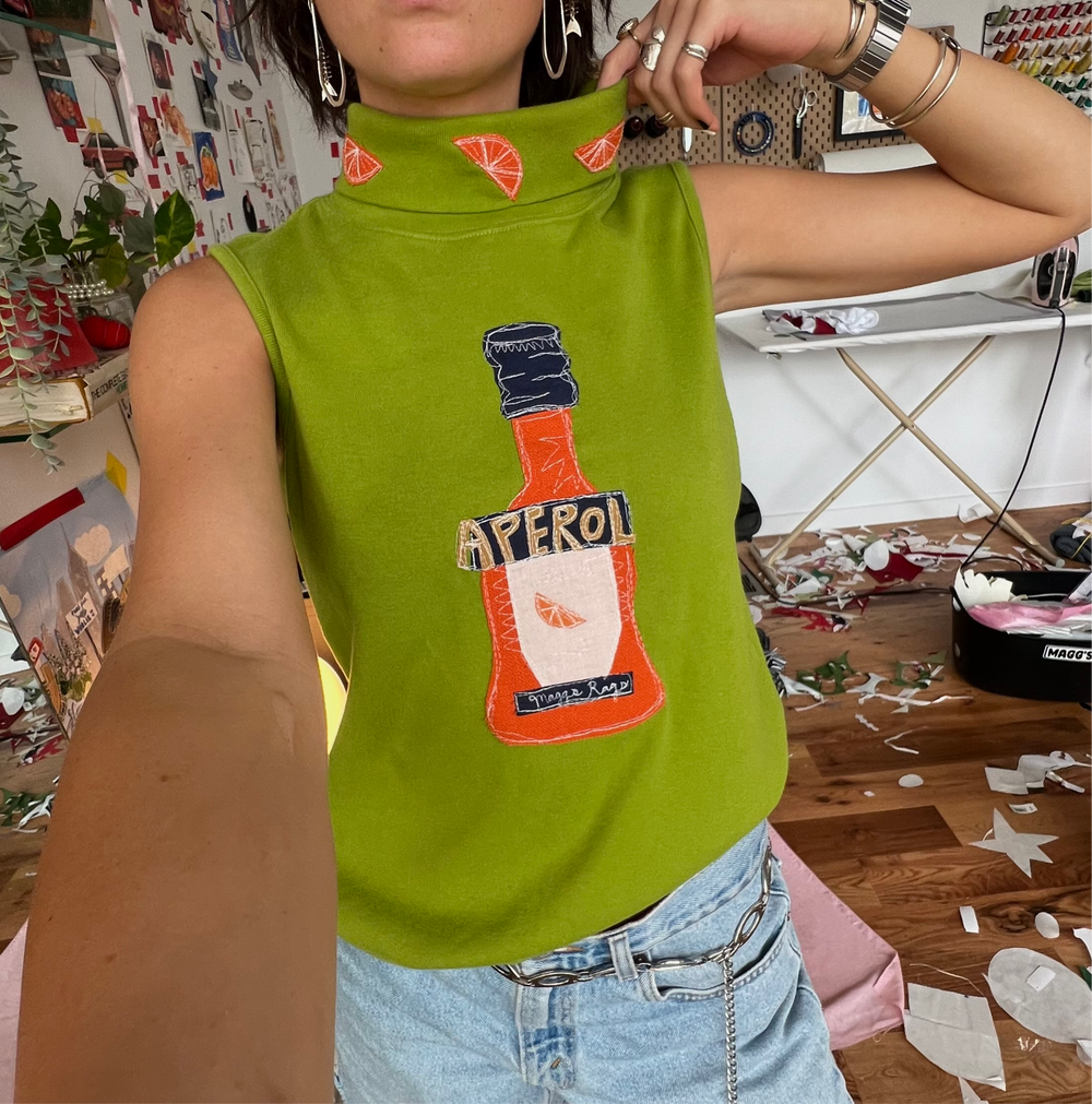 Aperol orange collar tank(XL)