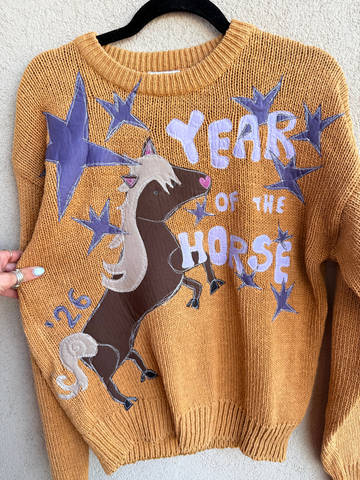 Year of the horse vintage sweater(L)