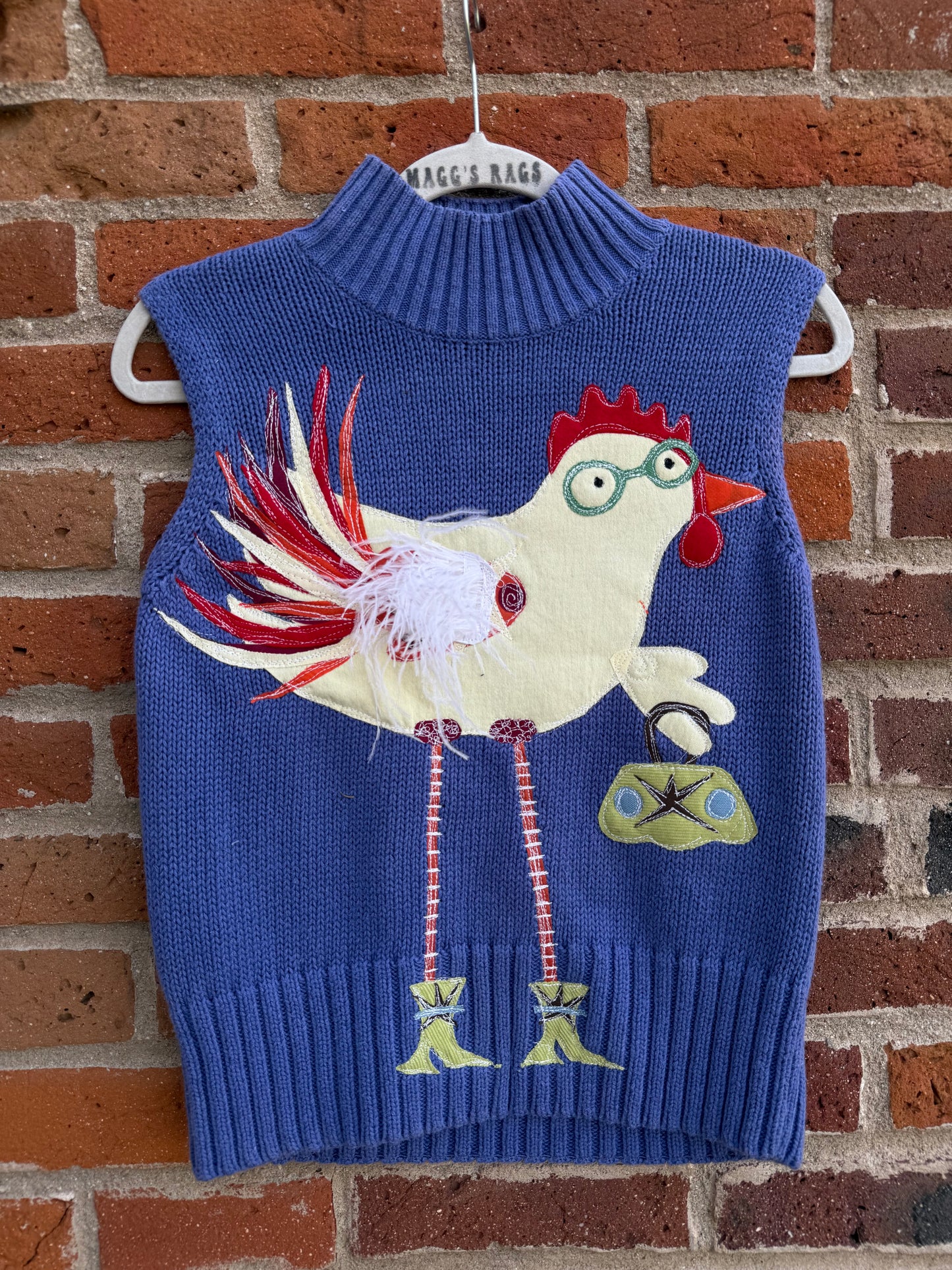 Chicken and feather sweater tank(small)