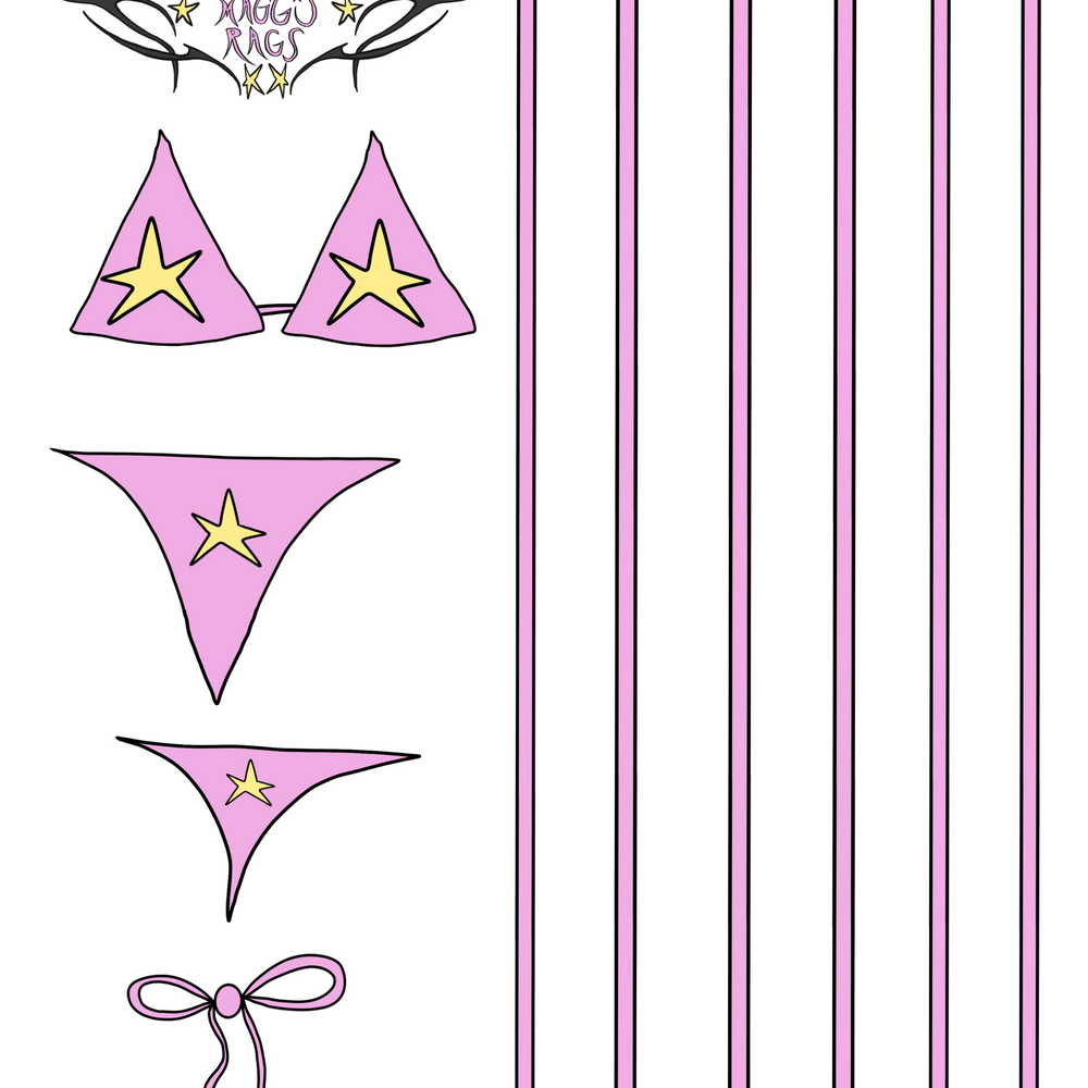 
                      
                        Bikini water bottle sticker sheet
                      
                    