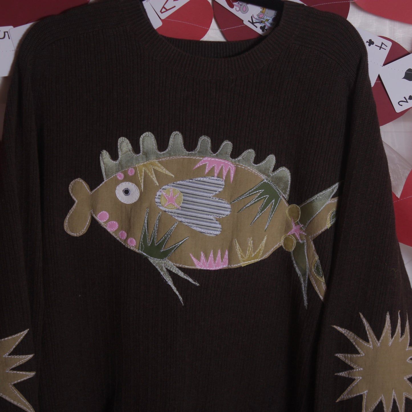 Abstract fish sweater(2xl) - Magg's Rags 