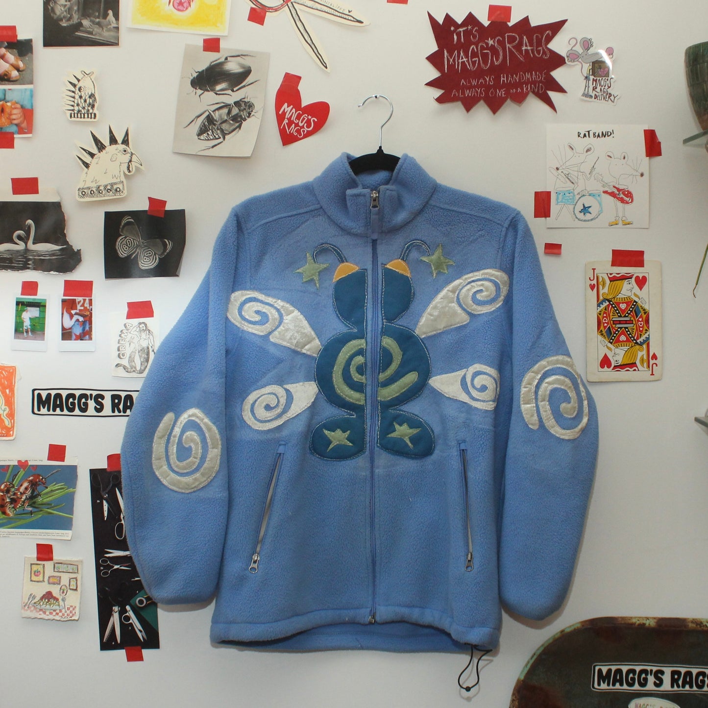 Swirly dragonfly fleece(small)