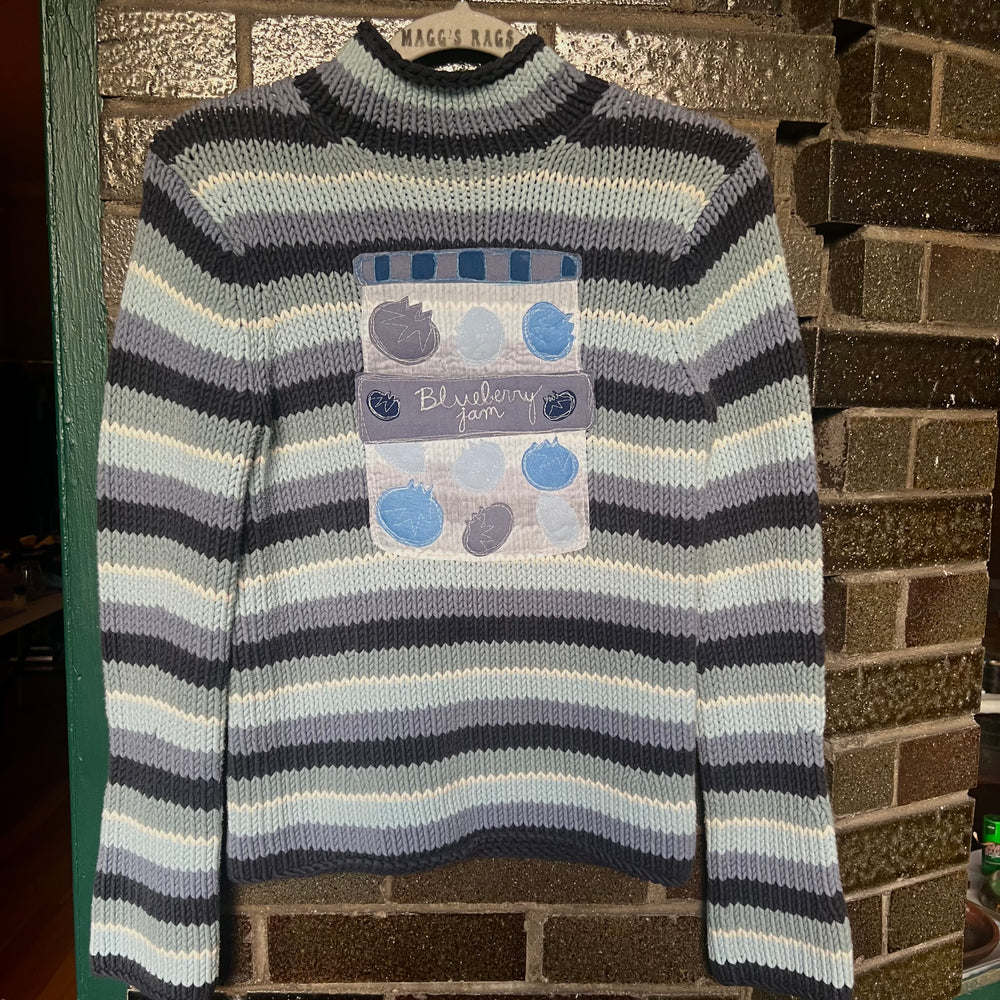 Blueberry jam knit sweater(small)