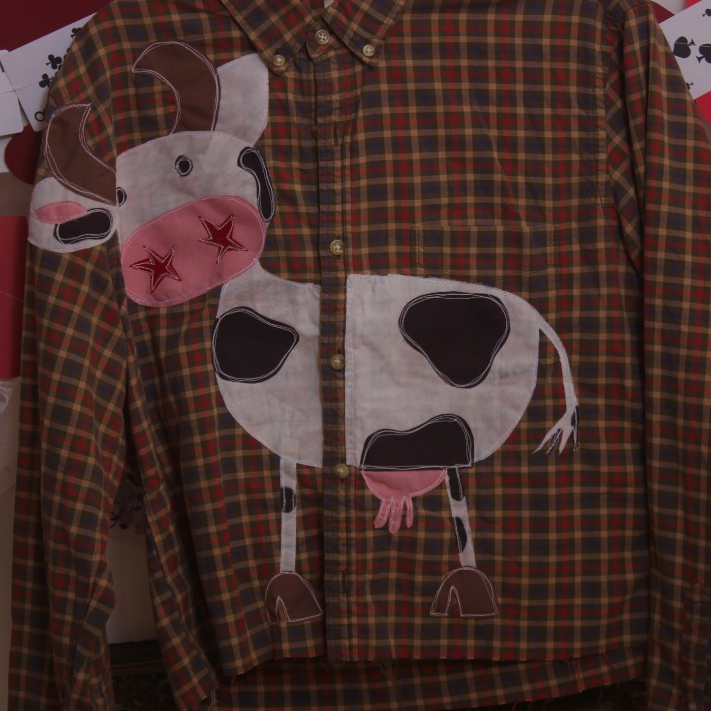 Cow button down(medium) - Magg's Rags 