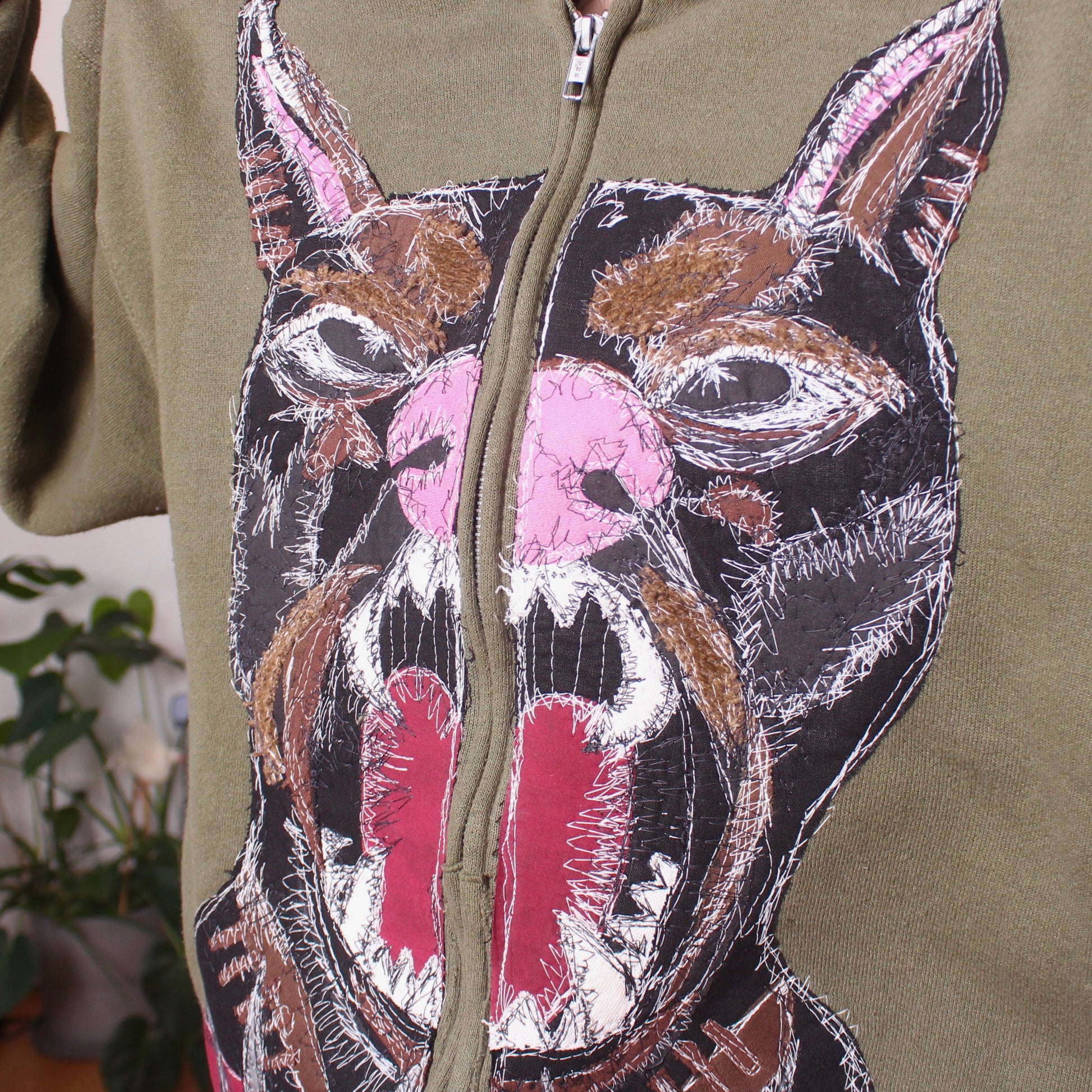 Doberman free-motion zipup(large) - Magg's Rags 