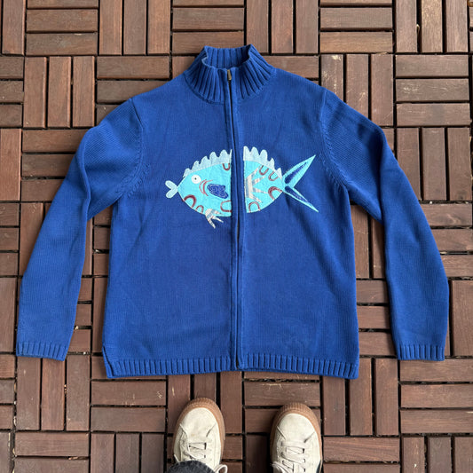 Split front fish zip up(medium)