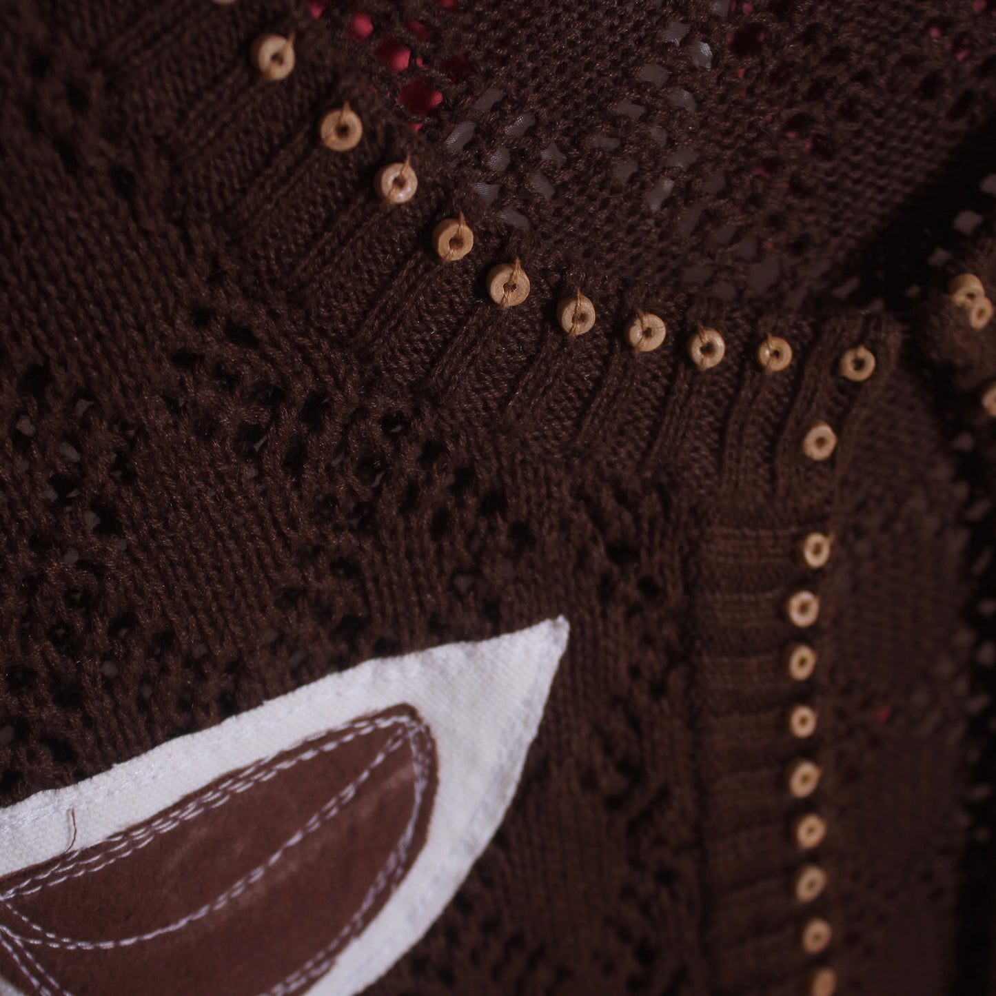 Espresso-tini split front sweater(large) - Magg's Rags 