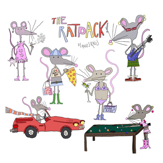 The Ratpack Sticker pack