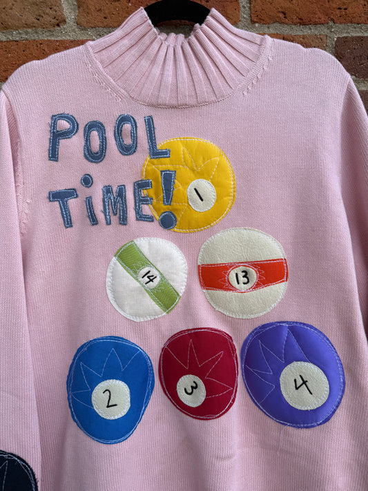 POOL TIME mock neck sweater(large)