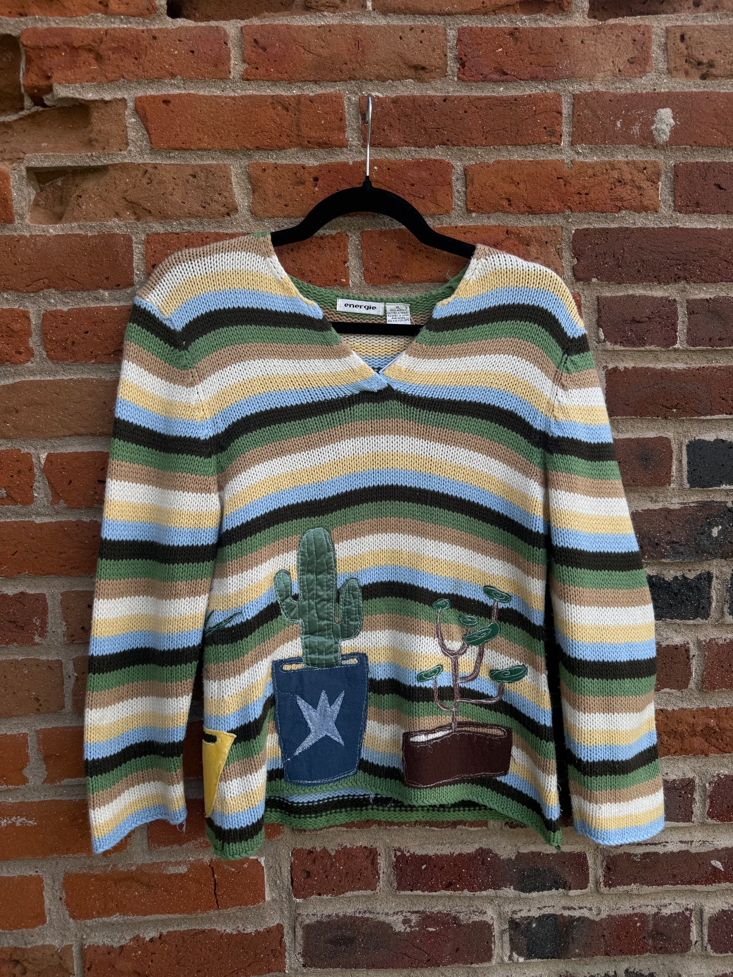 360° plant vintage sweater(M)